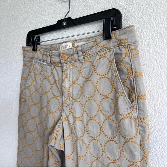 Chino by Anthropologie Relaxed Circle-Embroidered Chino Pants - Picture 10 of 13